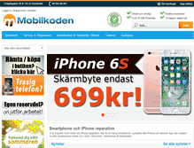 Tablet Screenshot of mobilkoden.se